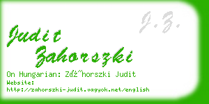 judit zahorszki business card